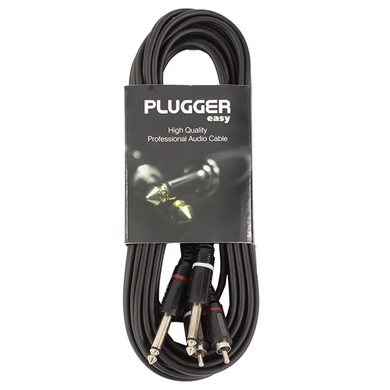 Cablu audio 2x Jack 6.35 mm tata mono - 2x RCA tata 6m [2]