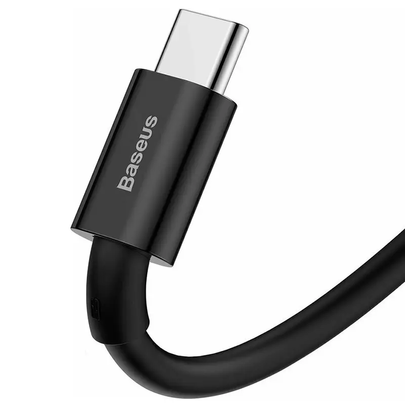 Cablu Baseus CATYS-B01 USB - Tip C 1m 100W 6A PD2.0 negru [3]
