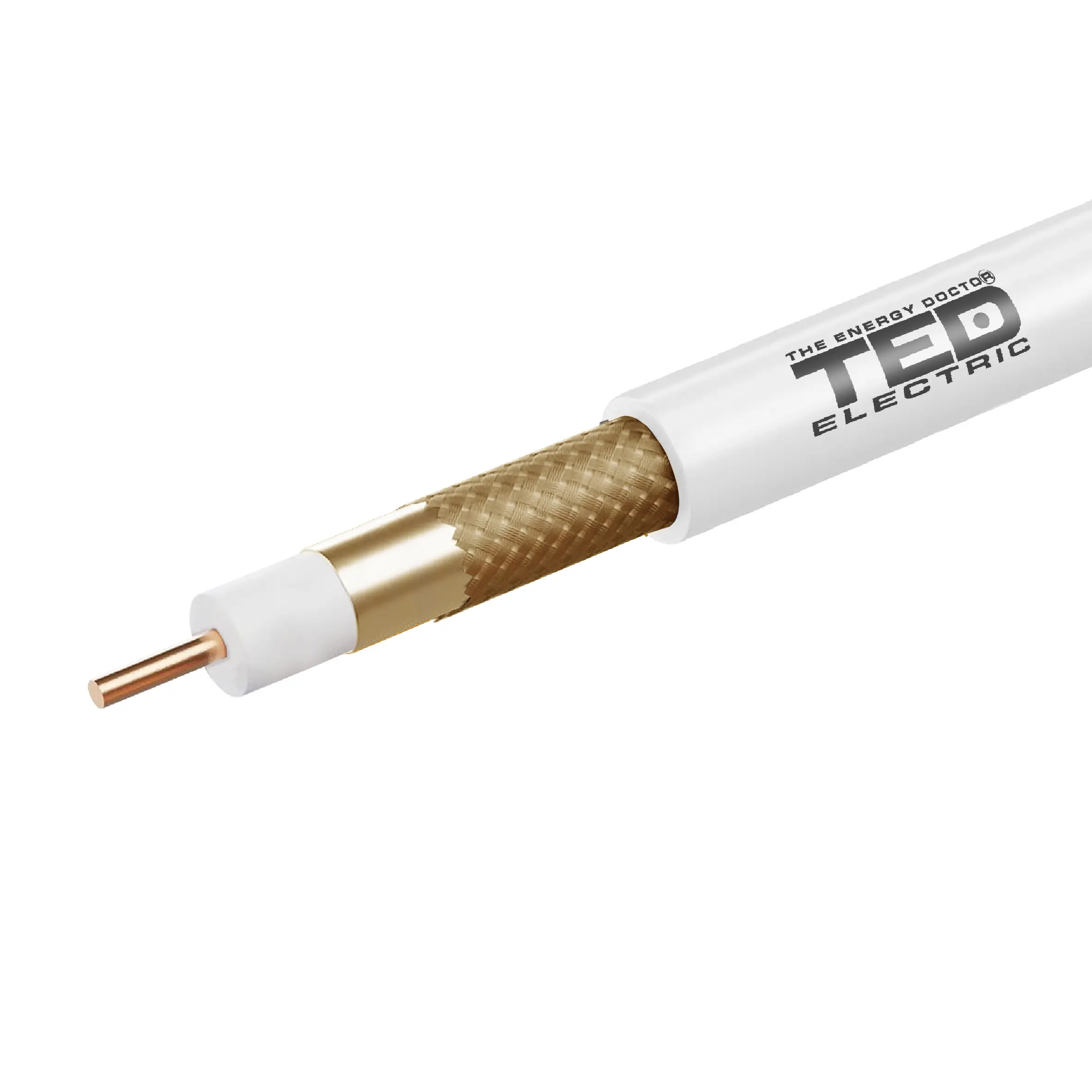 Conectica - Cablu coaxial 75 ohm RG6 7mm cupru CCA TED002365 pret/metru