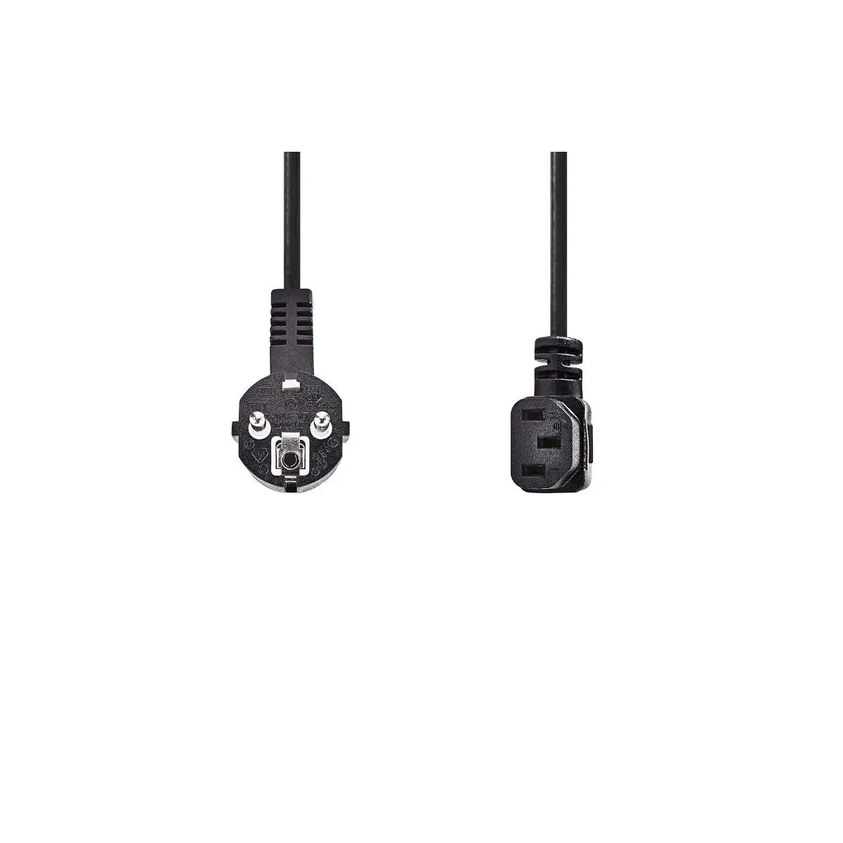 Cablu alimentare Schuko 90 grade tata - IEC-320-C13 1.5m negru Well [1]