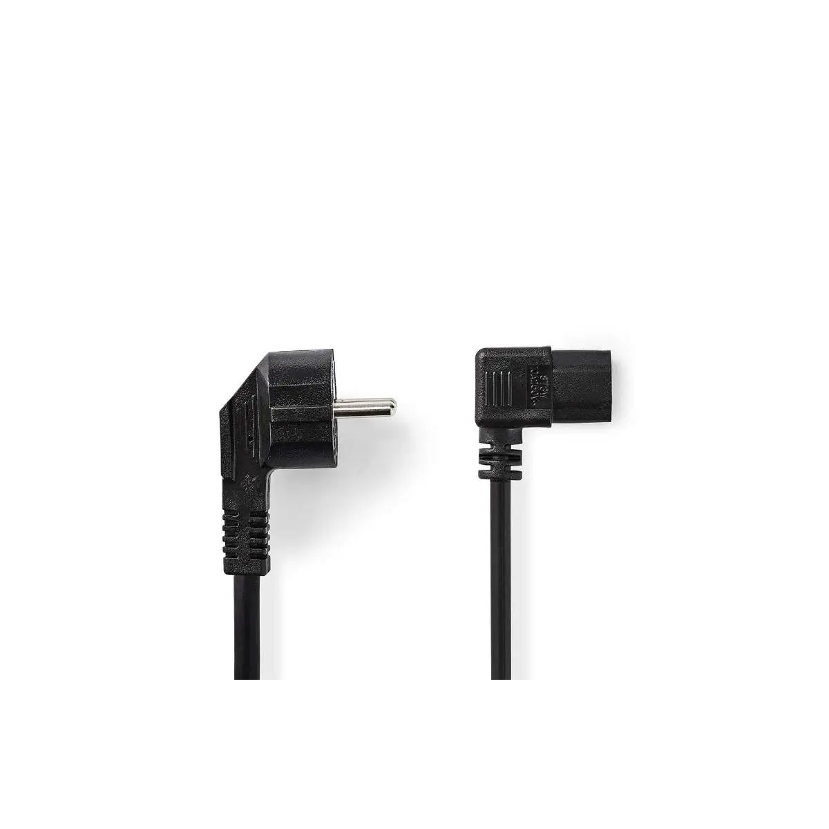 Cabluri - Cablu alimentare Schuko 90 grade tata - IEC-320-C13 1.5m negru Well