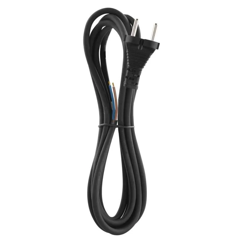 Conectica - Cablu de alimentare EMOS S03030N 3m, flexibil, izolație cauciuc/neopren, 2x1mm2, H05RN, negru