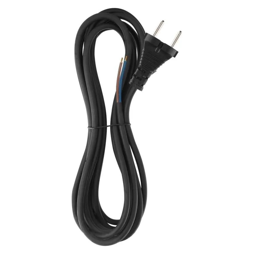 Conectica - Cablu de alimentare EMOS S03050N 5m flexibil, izolație cauciuc/neopren, 2x1mm², H05RN, culoare neagră