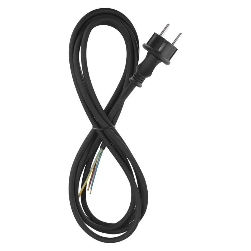 Conectica - Cablu de alimentare EMOS S03130N 3x1mm2 H05RN 3m negru, flexibil, izolație cauciuc/neopren