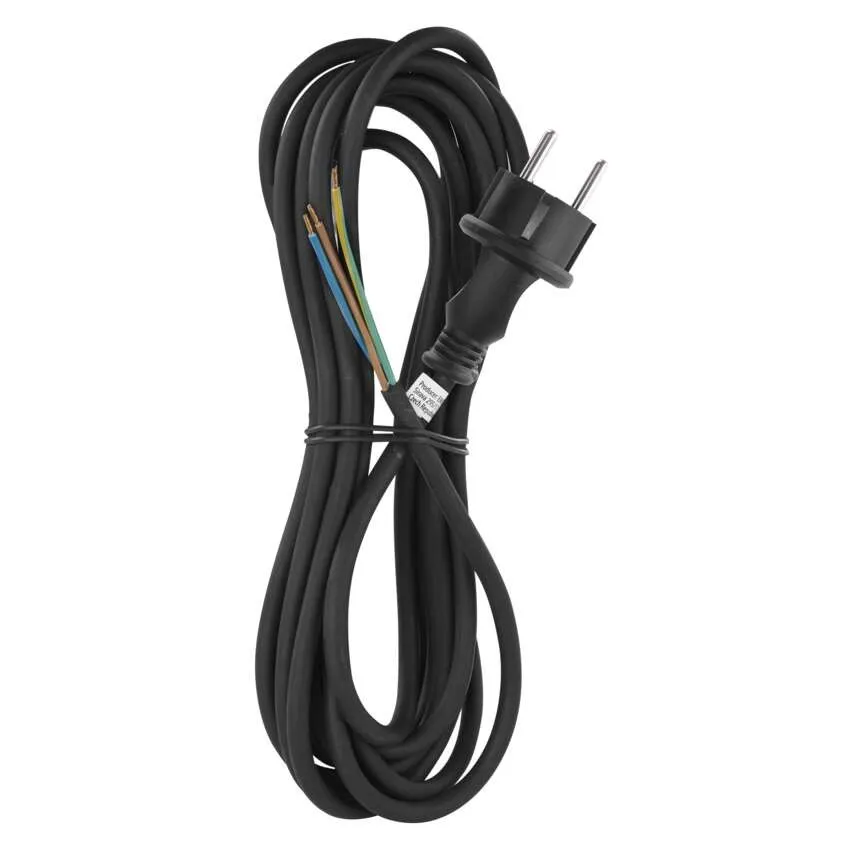 Conectica - Cablu de alimentare EMOS S03150N 3x1mm2 H05RN 5m negru, flexibil, izolație cauciuc/neopren