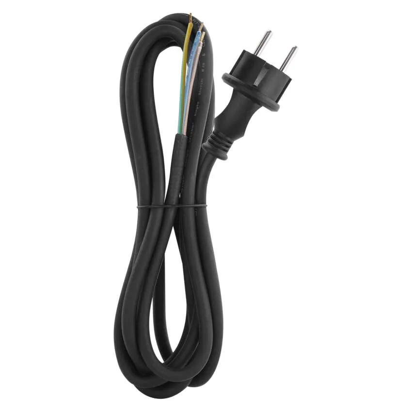 Conectica - Cablu de alimentare EMOS S03230, nedetasabil, flexibil, 3x1.5mm², lungime 3m, culoare negru