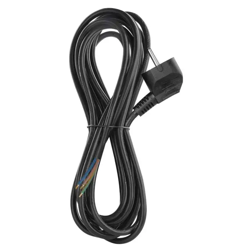 Conectica - Cablu de alimentare EMOS S18315 flexibil 3x1mm2 5m negru, izolație PVC, pentru diverse aplicații electrice.
