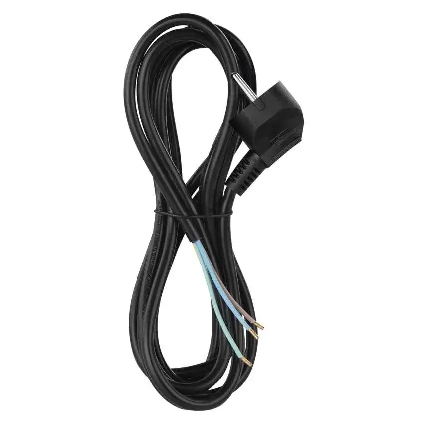Conectica - Cablu de alimentare EMOS S18372, flexibil, izolație PVC, 3 x 0.75mm², lungime 2m, culoare negru