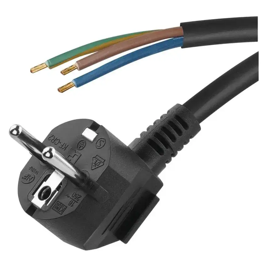 Cablu de alimentare EMOS S18373 flexibil, izolație PVC, 3 m, 0.75mm², culoare neagră [1]