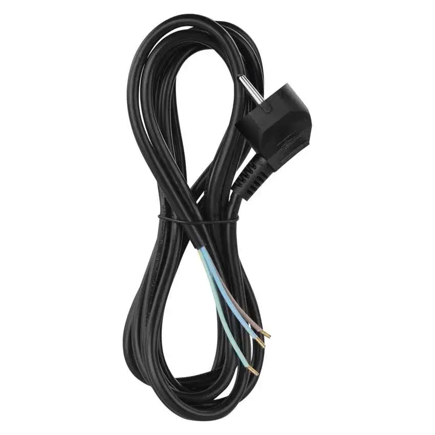 Conectica - Cablu de alimentare EMOS S18373 flexibil, izolație PVC, 3 m, 0.75mm², culoare neagră