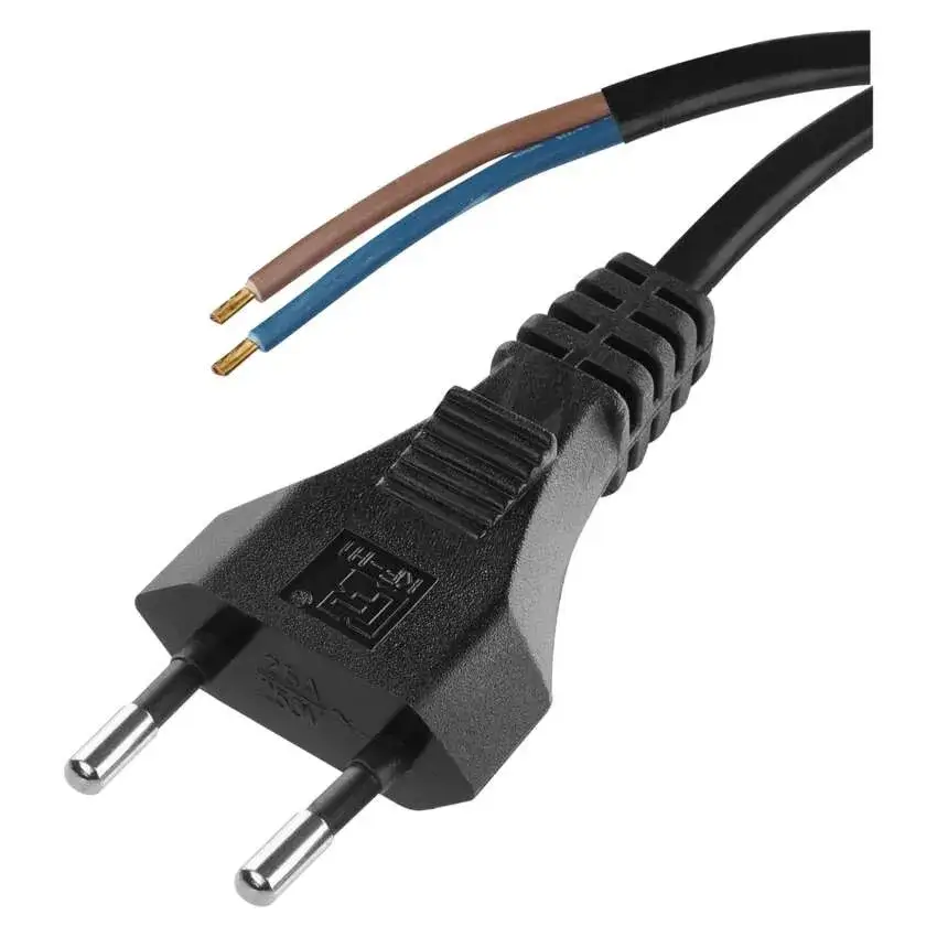 Cablu de alimentare EMOS S19275 flexibil, 5m, 2x0.75mm², izolație PVC, culoare neagră [1]