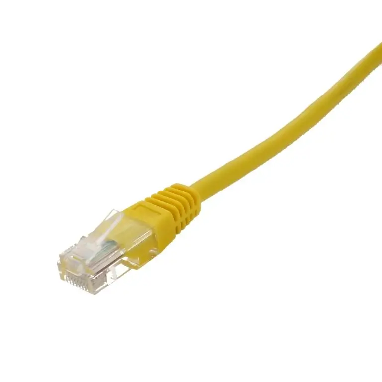 Cablu de rețea UTP Cat5e 5m galben, RJ45 patch cord, conductor 26AWG, contacte aurite, calitate superioară [1]
