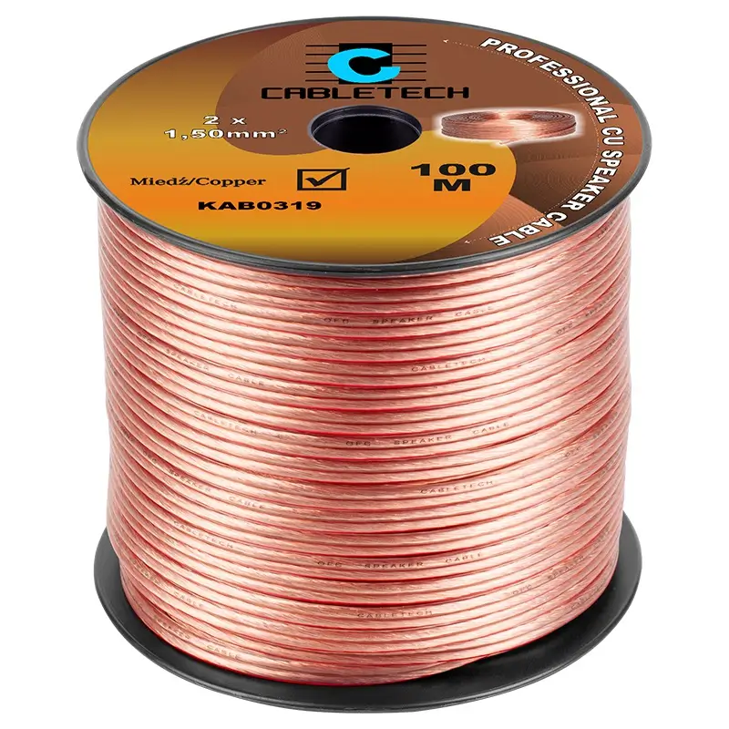 Conectica - Cablu difuzor 10m 1.5mm x2 cupru transparent Cabletech KAB0319-10 – IoElectronice.ro