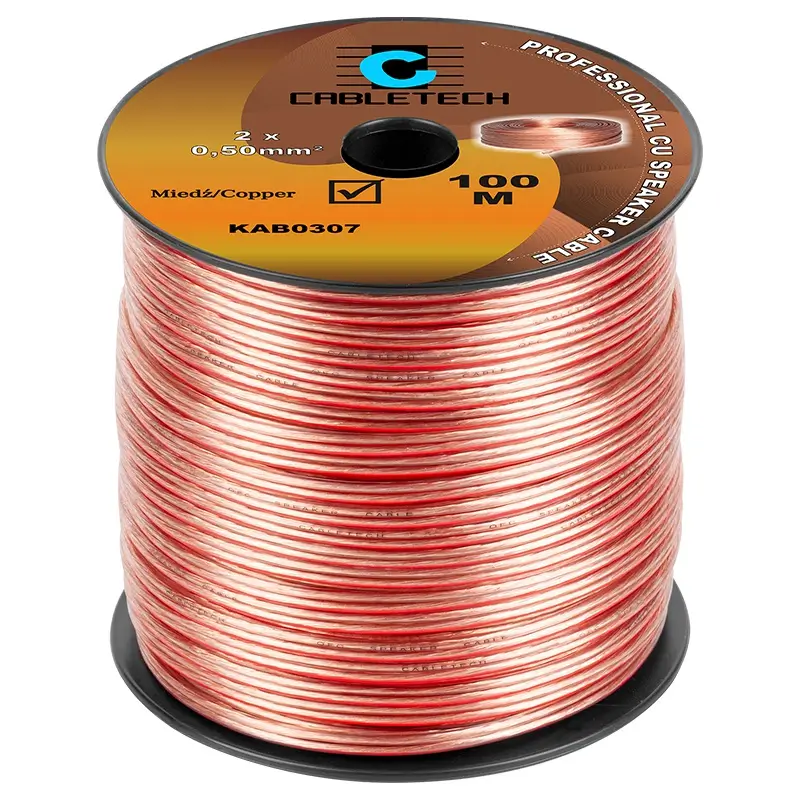 Conectica - Cablu difuzor 10m 2x0.5mm cupru transparent Cabletech KAB0307-10 – IoElectronice.ro