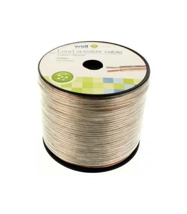 Conectica - Cablu difuzor 10m transparent 2x1.5mm CCA Well LSP-CCA1.50TT-100-WL-10 – IoElectronice.ro