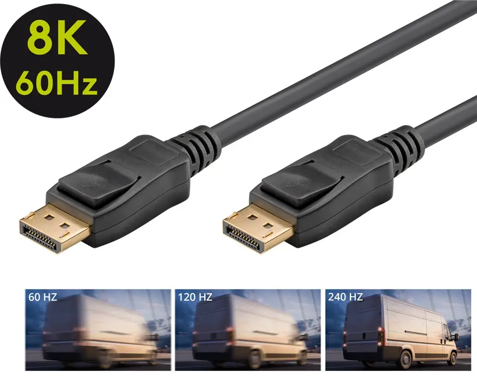 Cablu Displayport 1.4 tata - Displayport tata 8K/60Hz 4K/240Hz 3m Goobay 64799 – IoElectronice.ro [4]