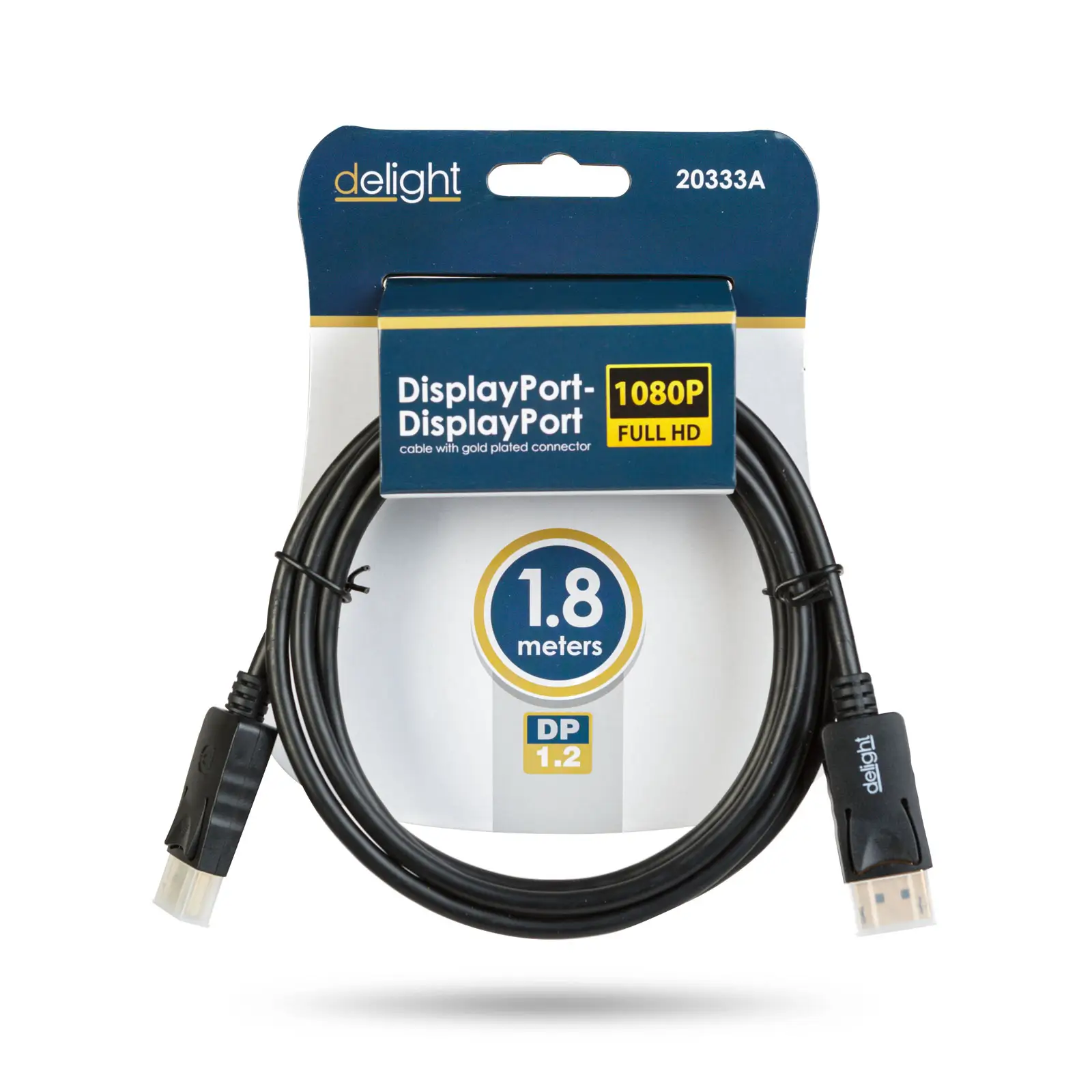 Cablu DisplayPort v1.2 la DisplayPort v1.2 FullHD 1080p + MST 1.8m delight 20333A – IoElectronice.ro [2]
