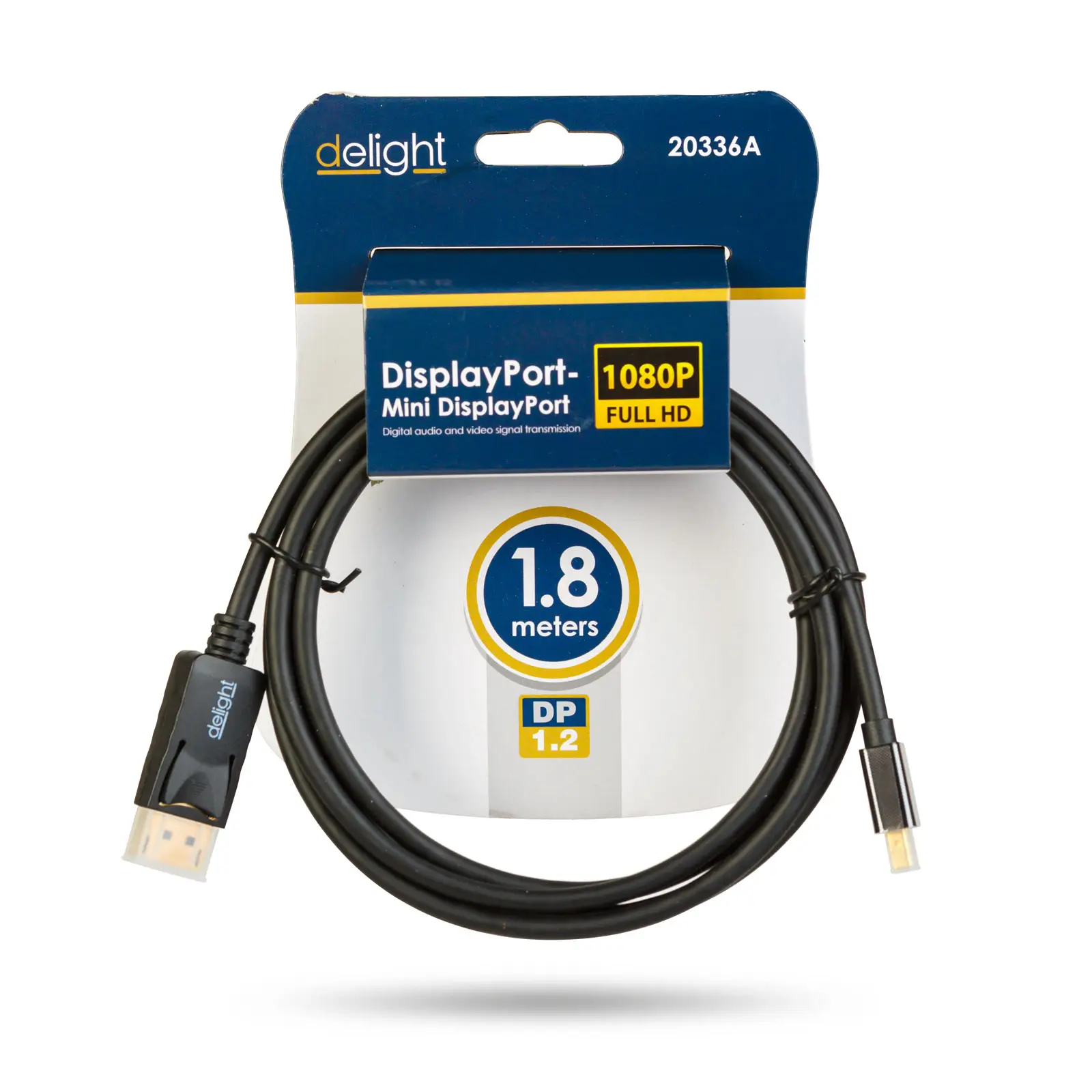 Cablu DisplayPort v1.2 la Mini DisplayPort v1.2 1.8m FullHD 1080p delight 20336A – IoElectronice.ro [2]