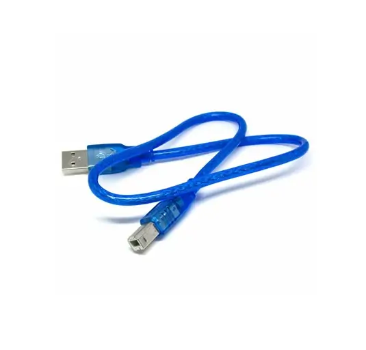 Cabluri - Cablu ecranat USB A la USB B 30cm albastru – IoElectronice.ro