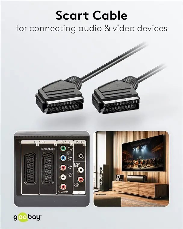 Cablu Euro SCART 21 pini - Euro SCART 21 pini 1.5m Goobay 11702 - IoElectronice.ro [3]
