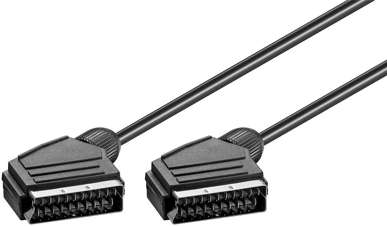 Cabluri Scart s-video - Cablu Euro SCART 21 pini - Euro SCART 21 pini 1.5m Goobay 11702 - IoElectronice.ro