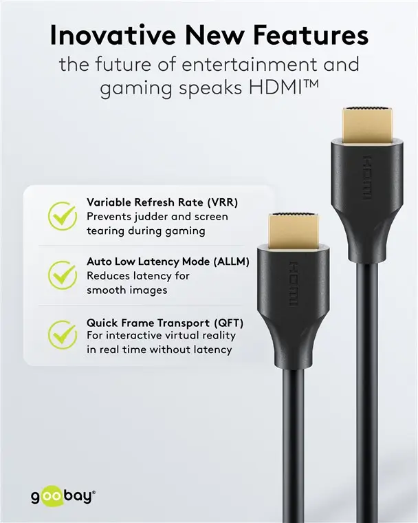 Cablu HDMI v2.2 0.5m UltraHD eARC 16K/60Hz 96Gbit/s 8K/60Hz 4K240Hz Goobay 80073 [4]