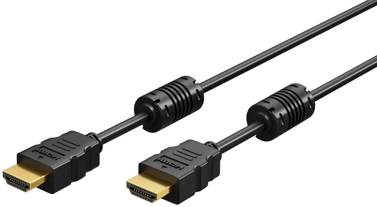 Conectica - Cablu HDMI 2.0 Goobay 61301, 2m, 4K Ultra HD 2160p 60Hz, cu ethernet eARC, contacte aurite, negru