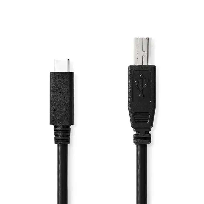 Telefoane-tablete - Cablu imprimantă Nedis CCGB60650BK20 USB-C 2.0 tata - USB-B 2.0 tata cupru 2m negru - IoElectronice.ro