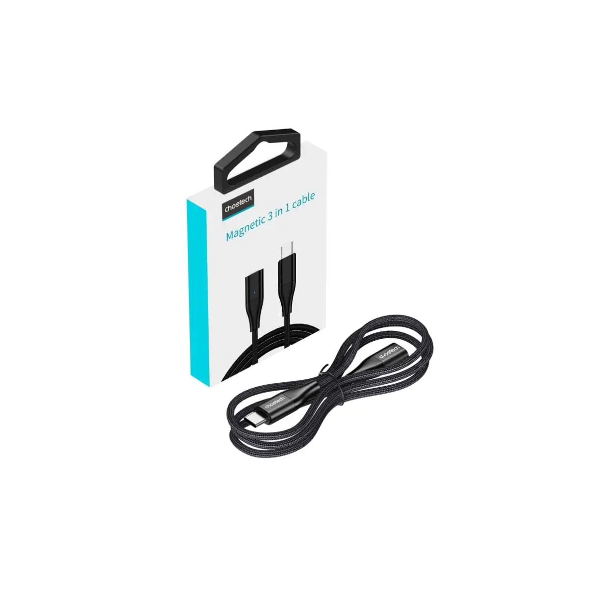 Cablu USB-C 1.2m PD3.0 60W 20V/3A Choetech XCC1034 negru [2]