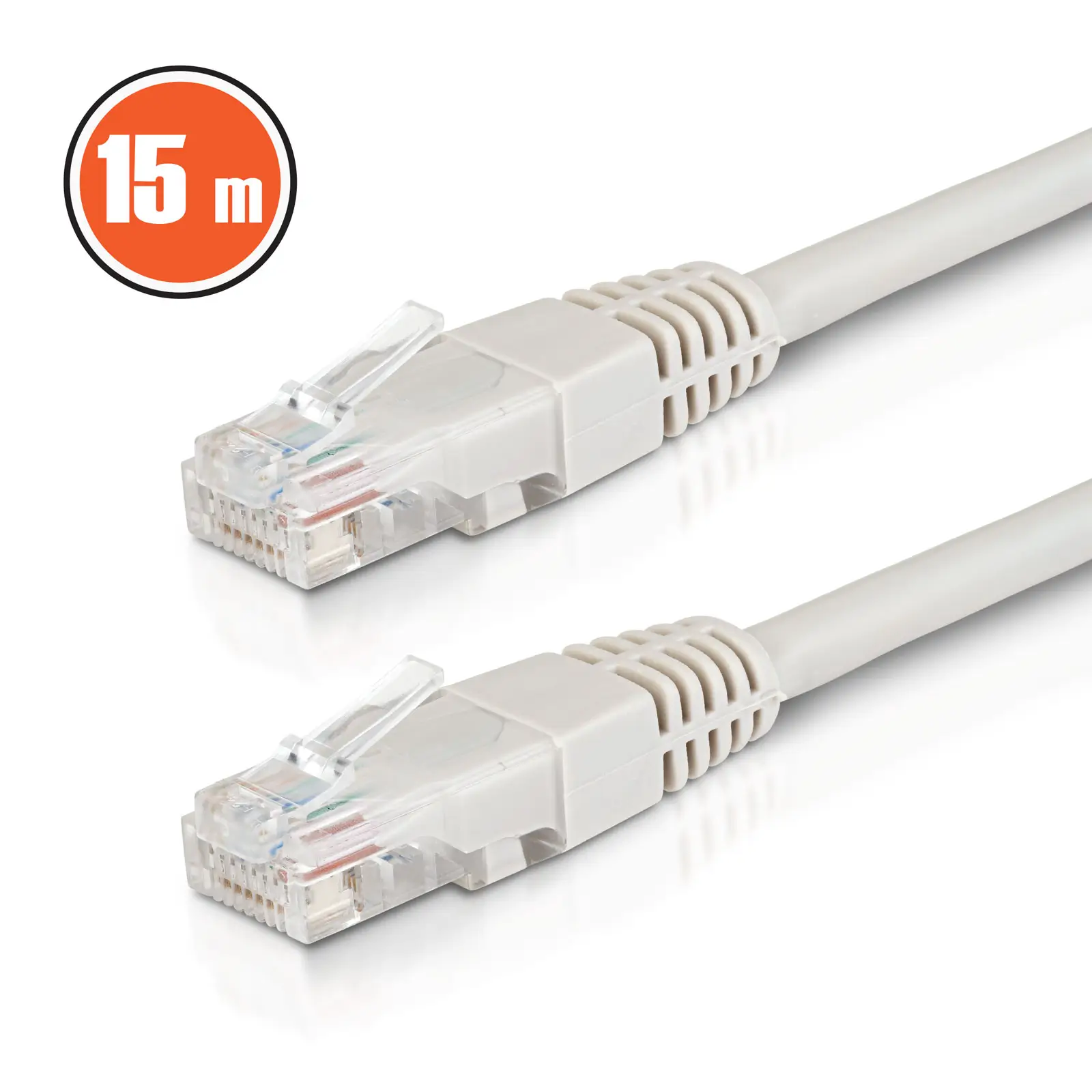Cabluri retea RJ45 - Cablu Internet UTP RJ45 CAT6 CCA 15m gri M'N'C 20347 – IoElectronice.ro