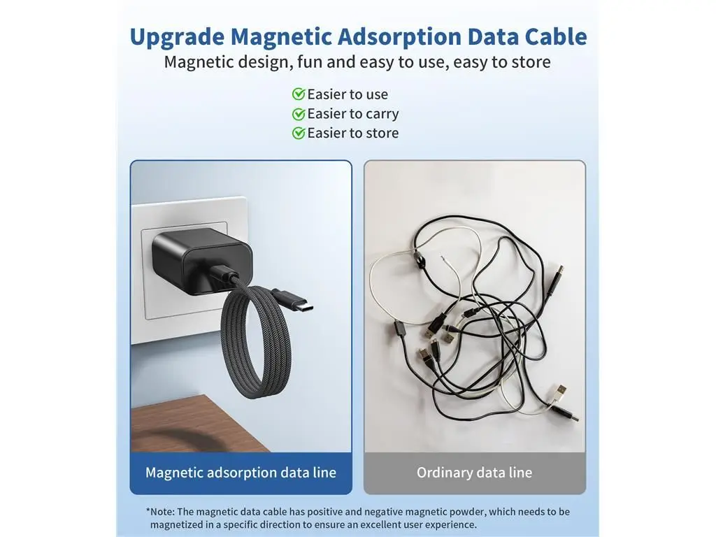 Cablu magnetic date / încărcare USB-C - USB-C Choetech XCC-1054-BK 1.2m PD 100W – IoElectronice.ro [5]