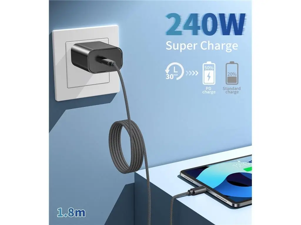 Cablu magnetic date / încărcare USB-C - USB-C Choetech XCC-1054-BK 1.2m PD 100W – IoElectronice.ro [4]