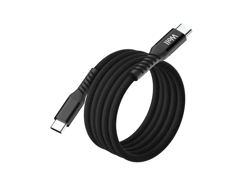 Cablu magnetic USB-C 1m, 60W, negru, aluminiu, încărcare rapidă, compatibil USB-C, durabil și elegant [1]