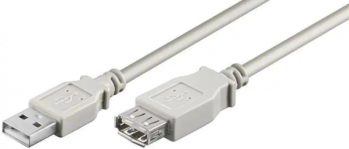 Conectica - Cablu prelungitor 50cm USB-A 2.0 mama - USB-A 2.0 tata crem – IoElectronice.ro
