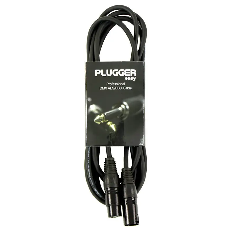 Cablu XLR 3pin DMX mama - tata 0.3m PLUGGER PLU CABD XF3XM5 [2]