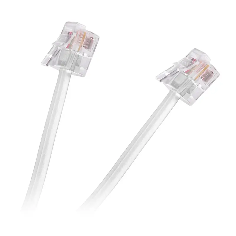 Cabluri telefon - Cablu telefon RJ11 2m alb TEL0033F-2 – IoElectronice.ro