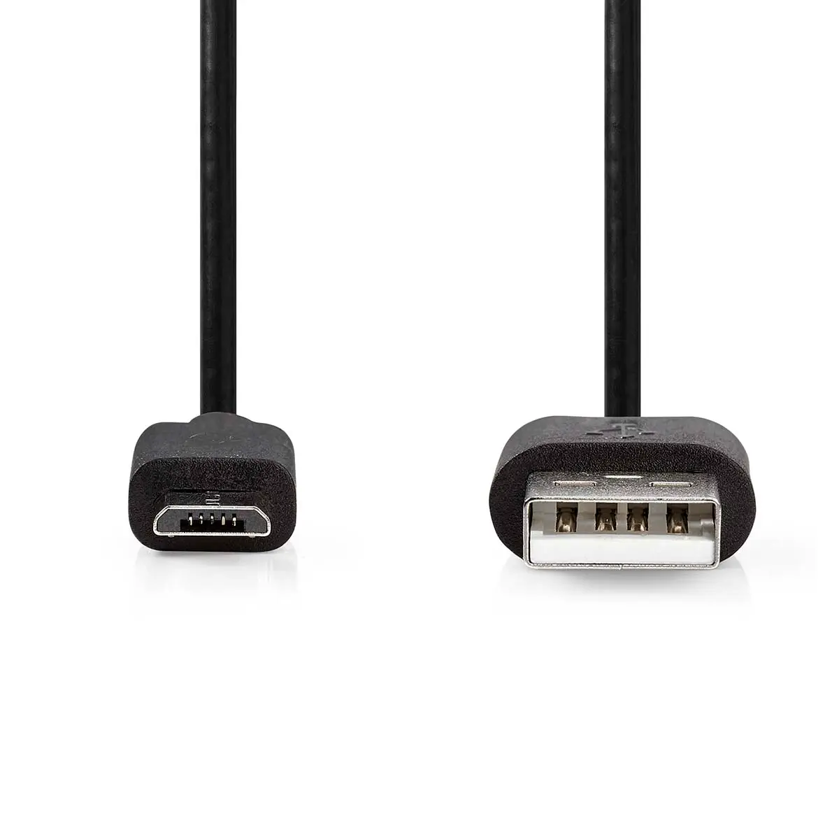 Cablu USB 2.0 USB-A - Micro USB 2m AWG28/24 negru Nedis CCGL60500BK20 – IoElectronice.ro [2]