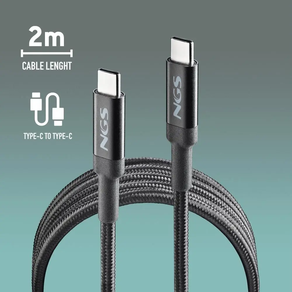 Cablu USB-C - USB-C NGS KNOT 100W-2 2m 100W negru – IoElectronice.ro [9]