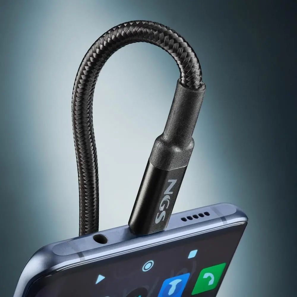Cablu USB-C - USB-C NGS KNOT 100W-2 2m 100W negru – IoElectronice.ro [5]