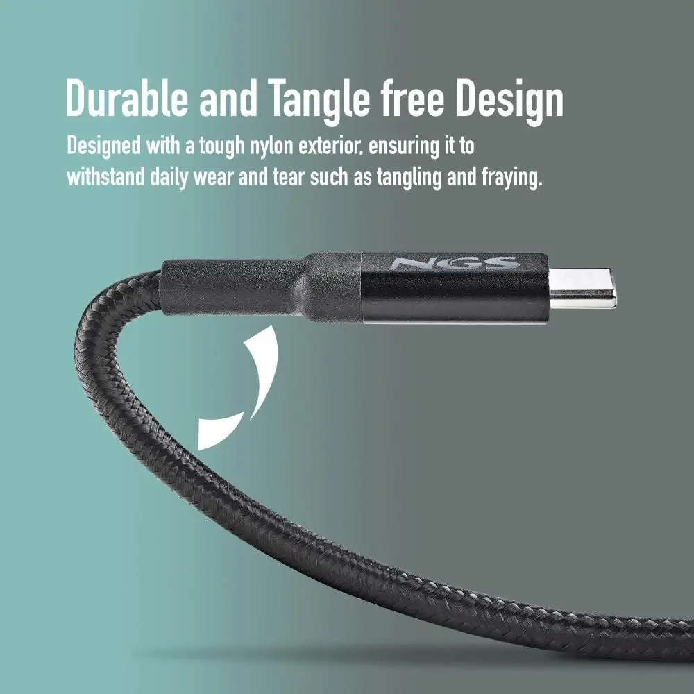 Cablu USB-C - USB-C NGS KNOT 100W-2 2m 100W negru – IoElectronice.ro [8]
