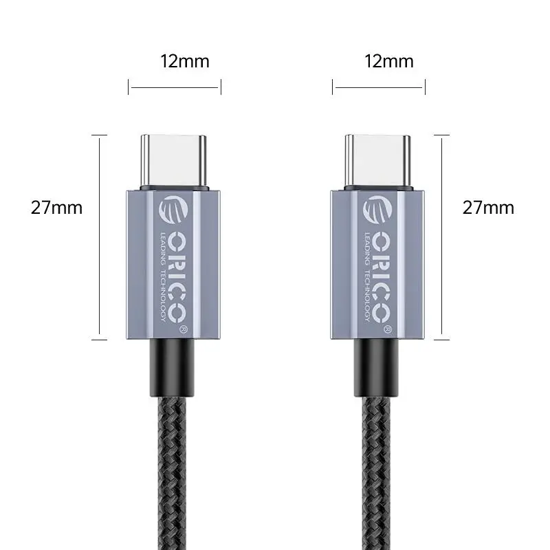 Cablu USB Orico GQA100-15-BK 100W USB Type-C - USB Type-C 1.5m negru textil – IoElectronice.ro [2]