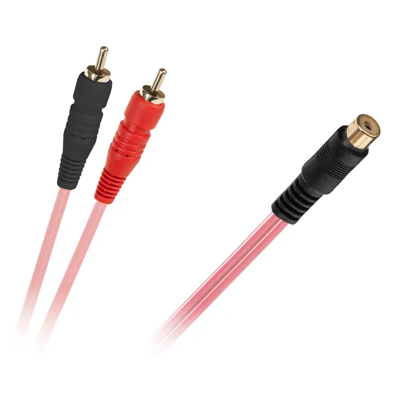 Adaptoare RCA - Cablu Y RCA mama la 2x RCA tata 0.2m Cabletech, lungime 20 cm, adaptor audio video, conectori RCA.
