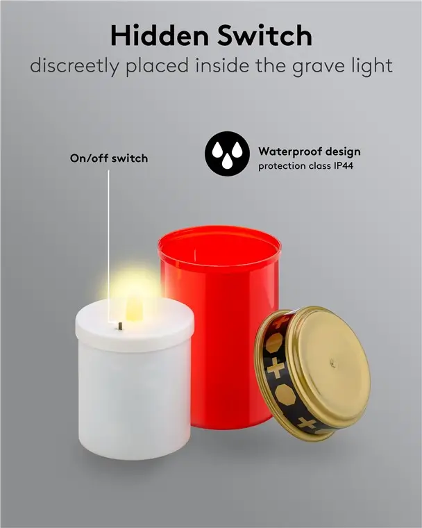 Candela lumanare cu LED rosie cu palpaire IP44 2xAA Goobay 77757 – IoElectronice.ro [4]