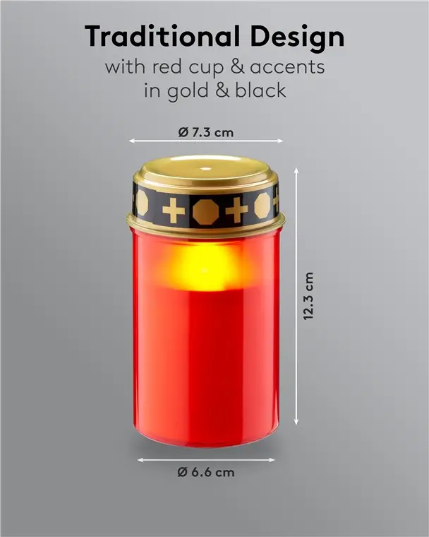 Candela lumanare cu LED rosie cu palpaire IP44 2xAA Goobay 77757 – IoElectronice.ro [5]