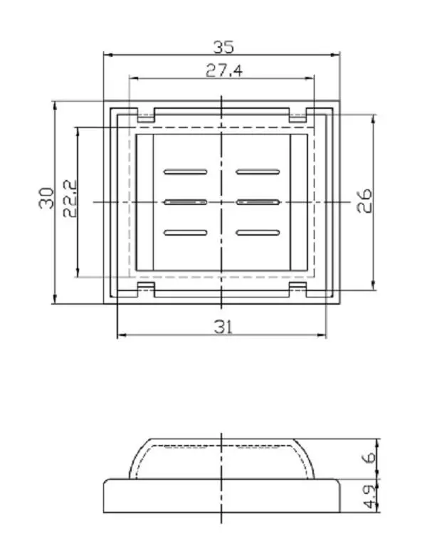 Capac switch întrerupător IP64 31x25.5mm transparent GBC 24.2020.10 – IoElectronice.ro [2]