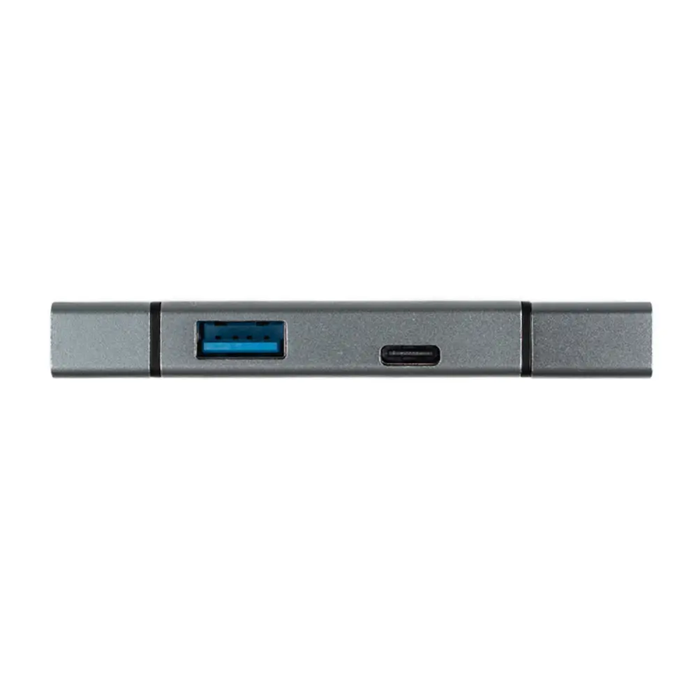 CARD READER extern SPACER SPCR-TYPEC-USB-01 4 in 1 USB 2.0 USB Type C - SD micro SD 1x mama USB si Type-C aluminiu [6]