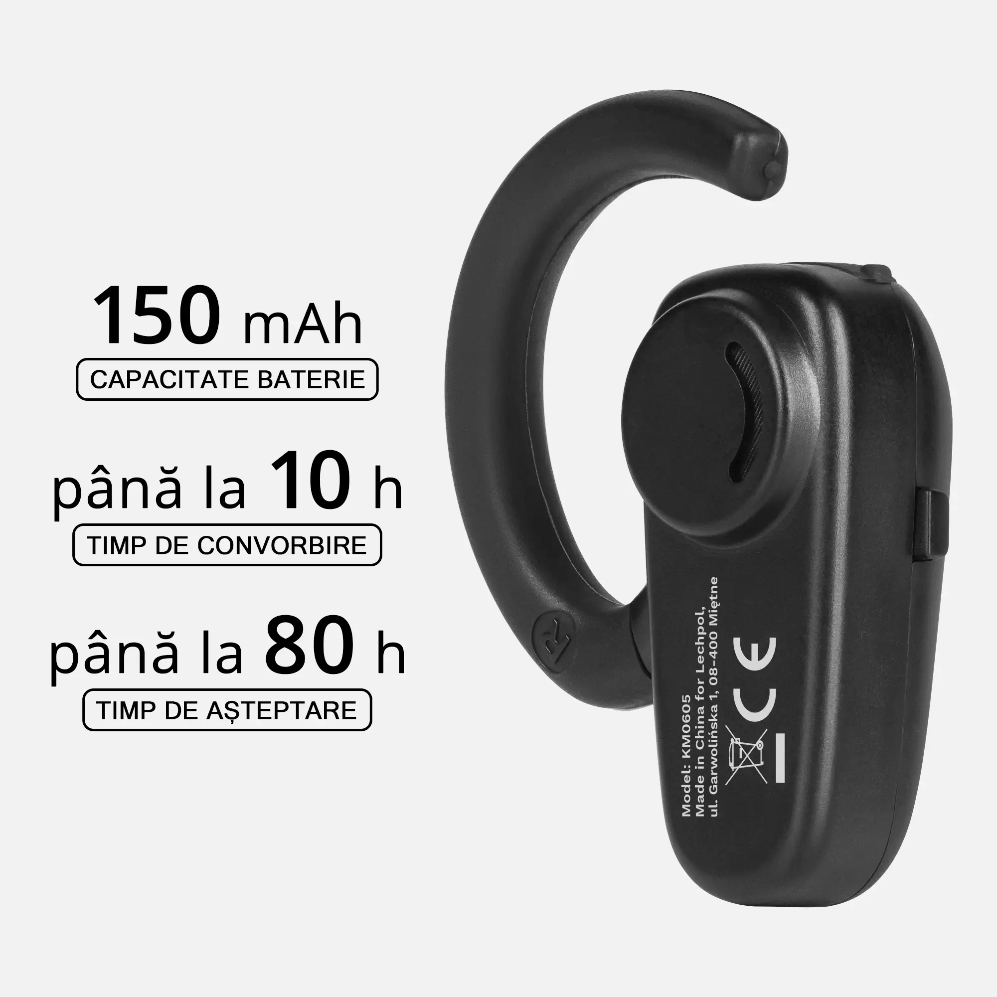 Casca Bluetooth 5.2 Kruger&Matz K18 - 10 Ore Autonomie, Conectivitate Stabilă, Design Ergonomic [2]
