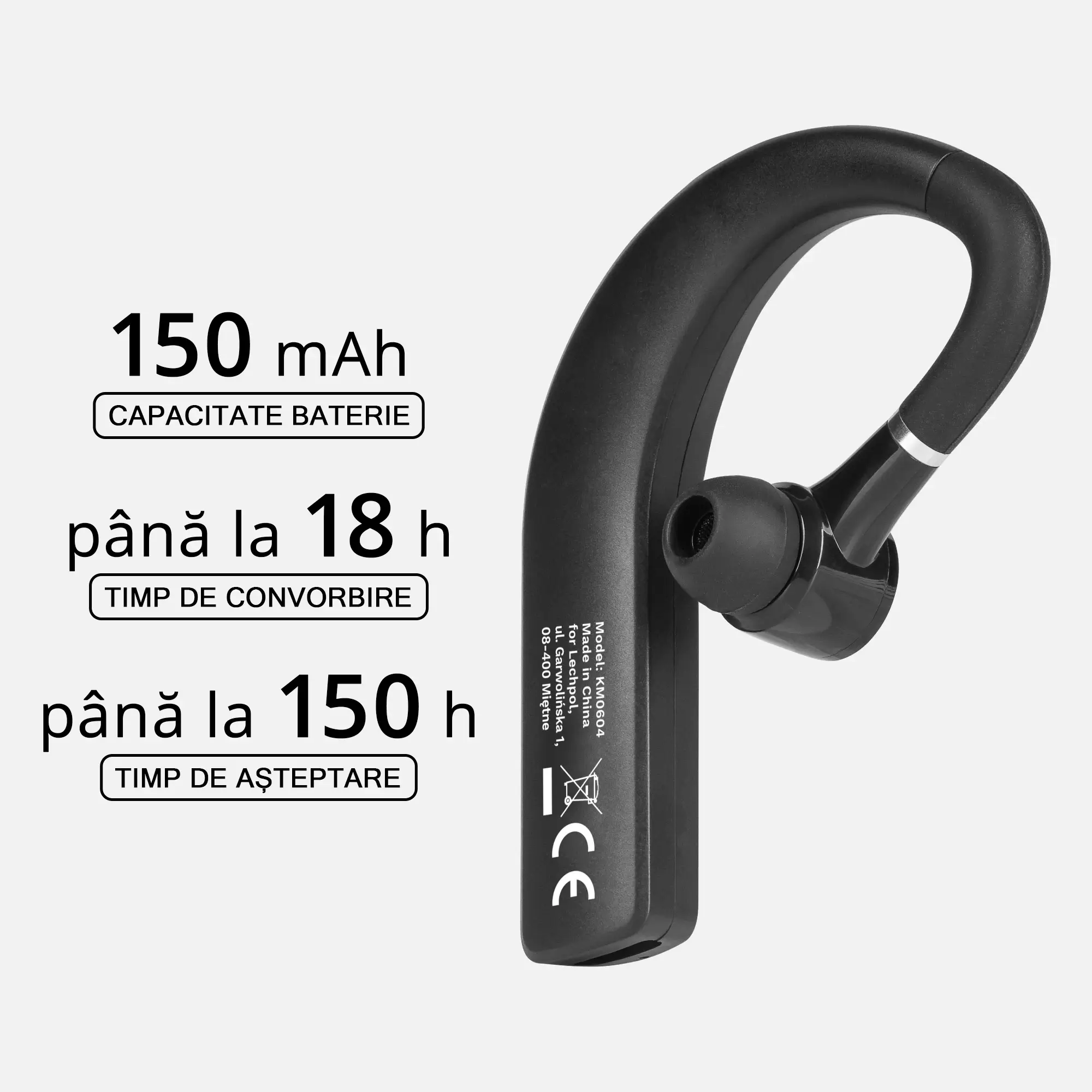 Casca Bluetooth 5.2 Kruger&Matz K17 – 18 ore autonomie, conectivitate stabilă și design ergonomic [2]