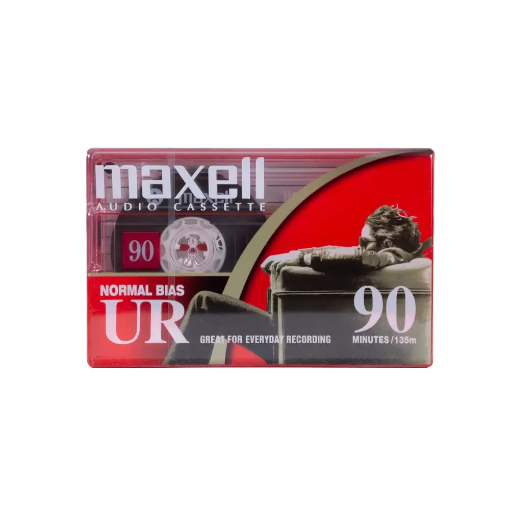 CD-R DVD - Casetă audio MAXELL UR90 90 min, Normal Bias, pentru muzică și înregistrări, pachet de 5 bucăți