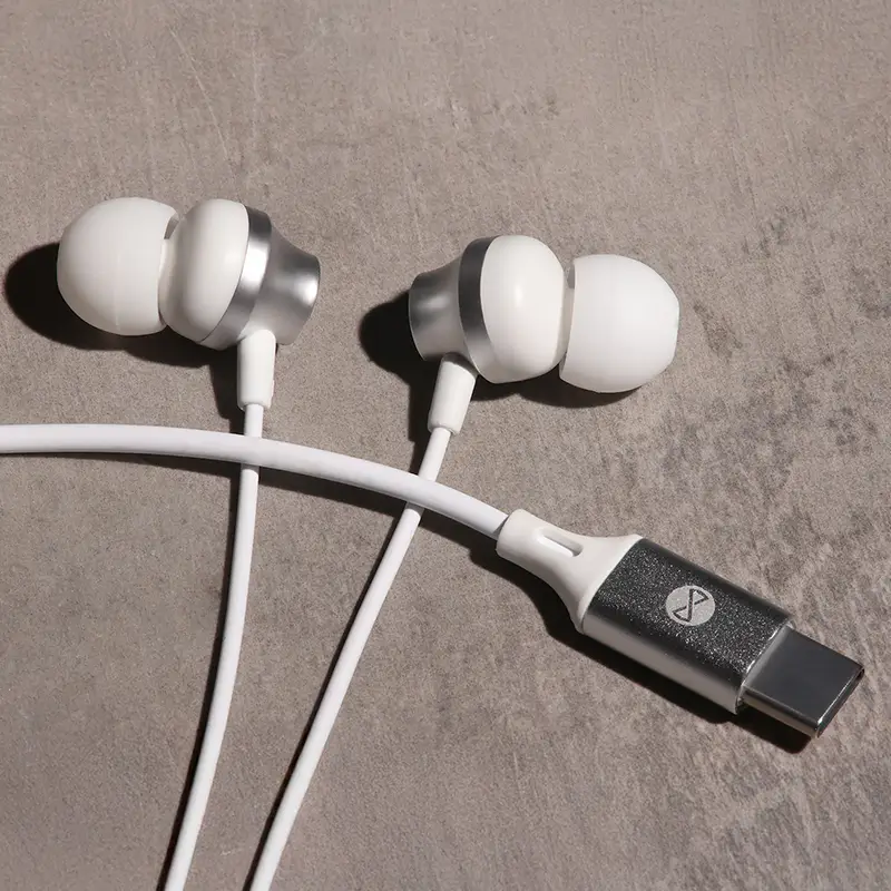 Casti stereo cu microfon mufa USB TYPE C 1.2m 32ohm alb FOREVER GSM187600 - IoElectronice.ro [5]